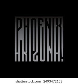 Ambigramm aus den Worten Phoenix Arizona