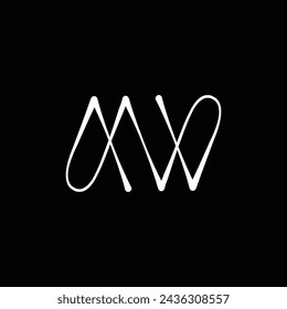 Ambigram letter M and W