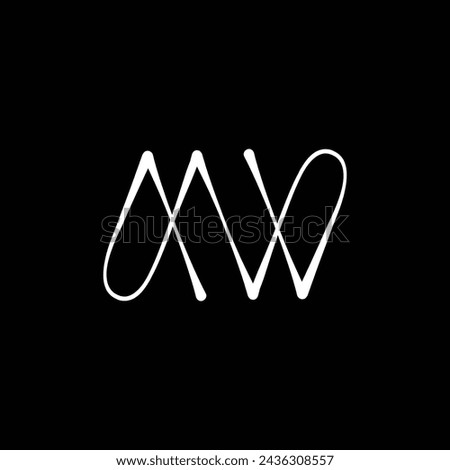 Ambigram letter M and W
