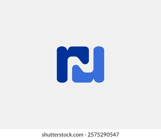 An ambigram logo of two letters R which has negative space for the letter N in the middle. Suitable for companies and industries in the fashion and sports fields.