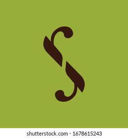 Logotipo natural Ambigram logotipo inicial R y S