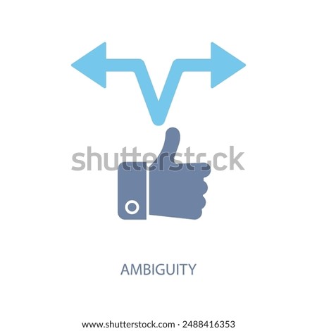 ambiguity concept line icon. Simple element illustration. ambiguity concept outline symbol design.