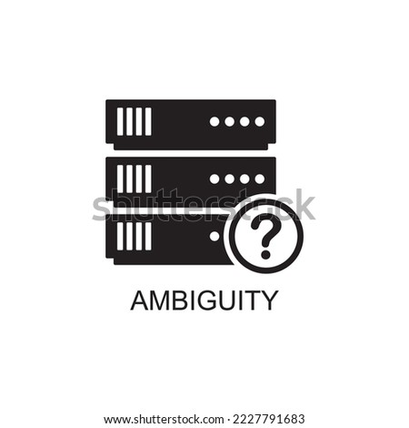 ambiguity icon , confusion icon vector