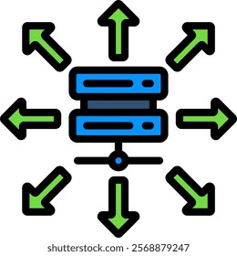 Ambiguity Icon Lineal Color Vector Illustration