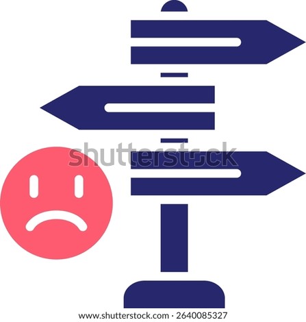 Ambiguous Icon Fill Vector Illustration