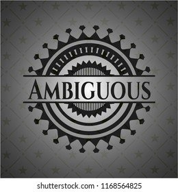 Ambiguous retro style black emblem