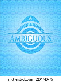 Ambiguous water representation emblem.
