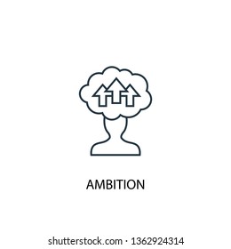 ambition concept line icon. Simple element illustration. ambition concept outline symbol design. Can be used for web and mobile UI/UX