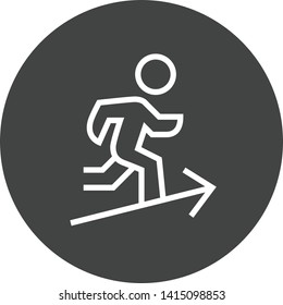 Ambition Determination Career Outline Icon