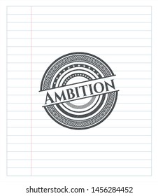 Ambition draw (pencil strokes). Vector Illustration. Detailed.