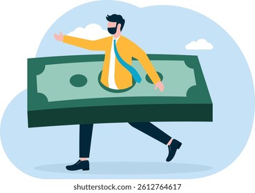 Ambition and drive to make money, investment opportunity, financial advisor or business plan,

