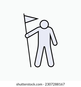 Icono de ambición. Símbolo de deseo, ansia - vector. 
