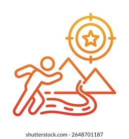 Elemento de icono de ambición para el diseño