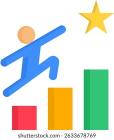 Ambition Icon Flat Vector Illustration