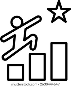 Vektorgrafik mit der Linie des Ehrgeizsymbols