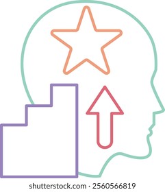 Ambition Icon - Playful Line Style - Meritocracy Theme