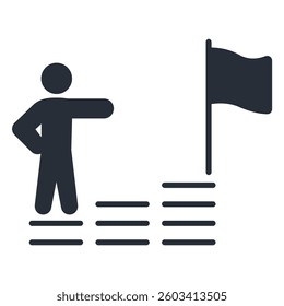 ambition icon. vector.Editable stroke.linear style sign for use web design,logo.Symbol illustration.