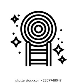 ambition ladder succes challenge line icon vector. ambition ladder succes challenge sign. isolated contour symbol black illustration