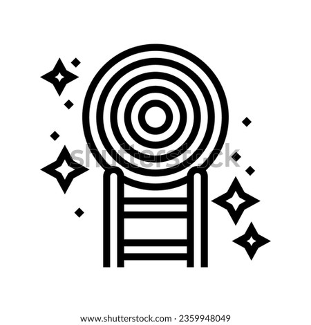 ambition ladder succes challenge line icon vector. ambition ladder succes challenge sign. isolated contour symbol black illustration