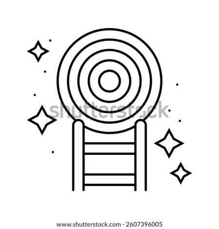 ambition ladder succes challenge line icon vector. ambition ladder succes challenge sign. isolated contour symbol black illustration