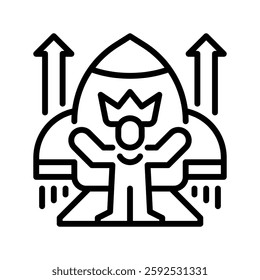 Ambition line icon. Universal creative premium symbol. Vector sign icon logo template. Vector illustration
