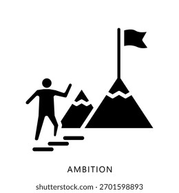 Ambition Mini Illustration Icon. Use For Modern Concept, Print, Ui, Ux Kit, Web And App Development. Vector Related To Business Finance, Management And More