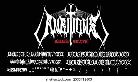 Ambitions black metal banda alfabeto