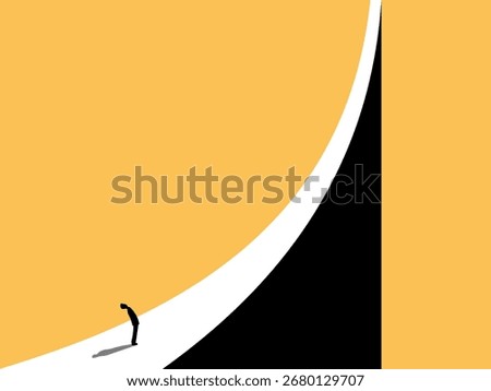 Ambitious businessman looks to the future
