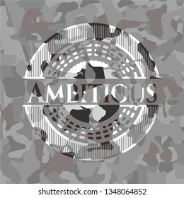 Ambitious grey camo emblem