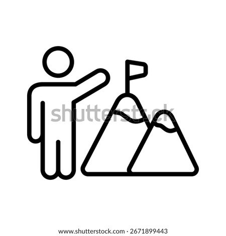 Ambitious Icon Vector Illustratio, White Background