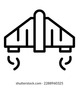 Ambitious jetpack icon outline vector. Work future. Fire model