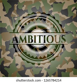 Ambitious on camouflaged texture