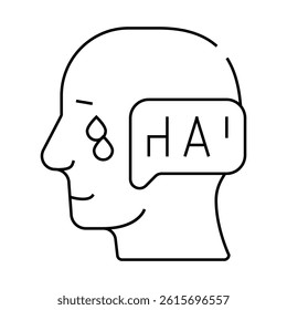 ambivalence neurosis, sharp mood swings line icon vector. ambivalence neurosis, sharp mood swings sign. isolated contour symbol black illustration