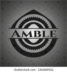 Amble dark emblem. Retro