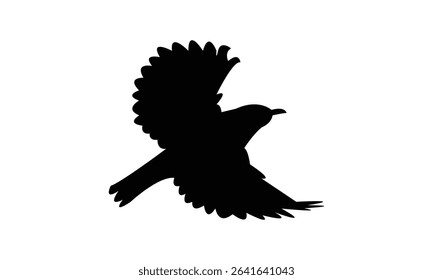 Ambon white-eye bird Silhouette Design  And Vector Illustration. 