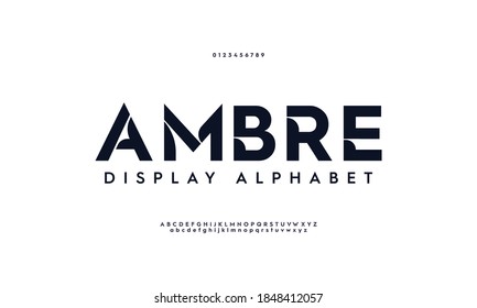 Ambre: Abstract typography set. Vector designs font a to z. Modern futuristic timeless. Beauty typeface.