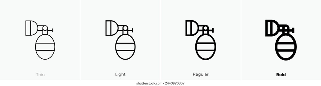 ambu bag icon. Thin, Light Regular And Bold style design isolated on white background