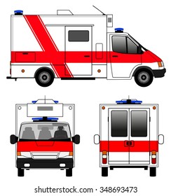 Download Similar Images, Stock Photos & Vectors of Ambulance Car Vector Mockup Isolated Template ...