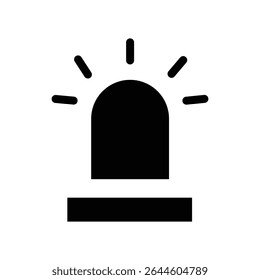Ambulance alert flash bulb flat icon