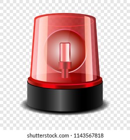 Ambulance alert siren icon. Realistic illustration of ambulance alert siren vector icon for on transparent background