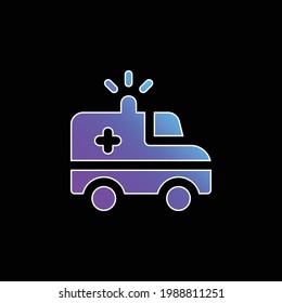 Ambulance blue gradient vector icon