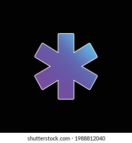Icono de vector de gradiente azul de Ambulancia