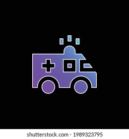 Ambulance blue gradient vector icon