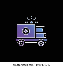 Ambulant blauer Farbverlauf-Vektorsymbol