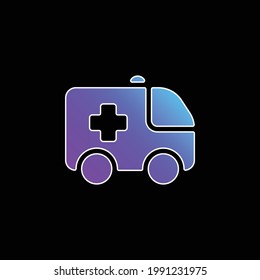 Ambulance blue gradient vector icon