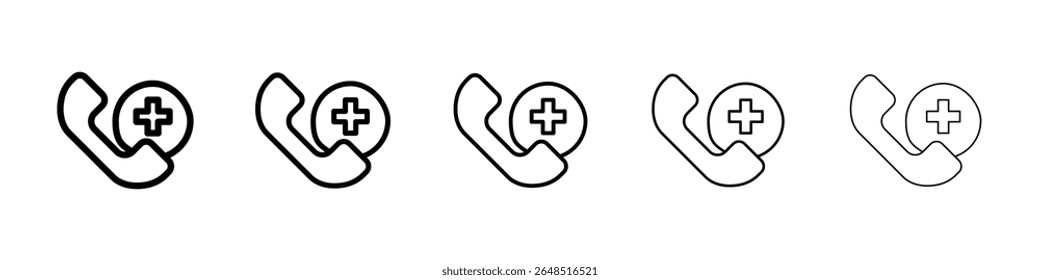 Ambulance call icon filled flat sign concept for web design.