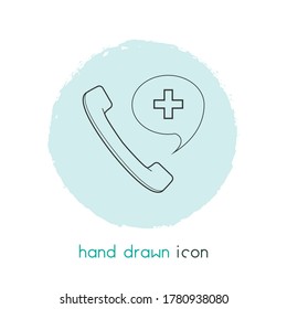 Ambulance call icon line element. Vector illustration of ambulance call icon line isolated on clean background for your web mobile app logo design.