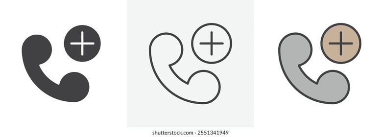 Ambulance call icon pack. Vector illustration. EPS10