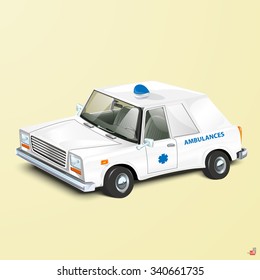 Ambulance car. 3D vector illustration eps 10