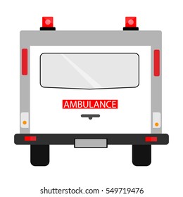 Ambulance car  back view